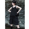 Load image into Gallery viewer, [Daiseiryusu Series] ★Shorts★ Short pants, pants, bottoms, cotton, easy to match, with design, black
