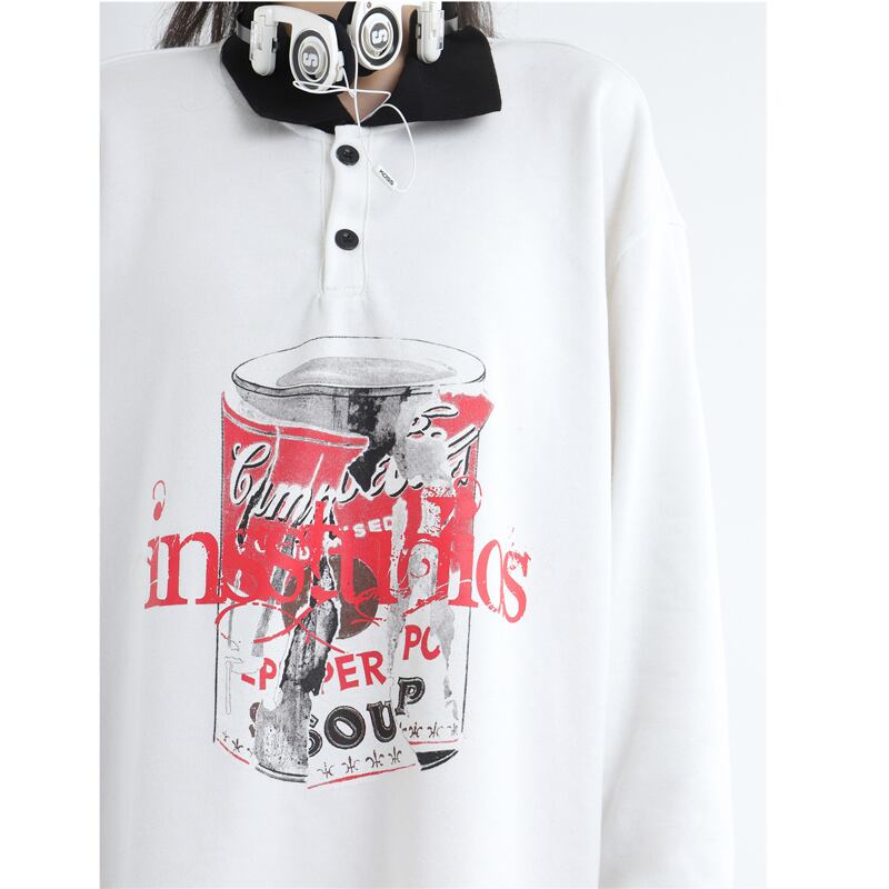 [Istudios Series] ★Tops★ 2color POLO neck black white long sleeve tops spring clothes S M L XL