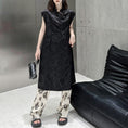 Load image into Gallery viewer, [YIDAO Series] ★China-style dress★ Chinese dress Black Black improved cheongsam dress Slit
