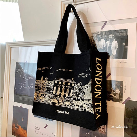 [Andcici Series]★Bag★ Tote bag Large capacity Date commuting to work or school Cute Ladies Print Easy to match