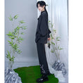 Load image into Gallery viewer, [Kuraho Koya Series]★China style trousers★Bottoms Bamboo embroidery Unisex Men's Black Black
