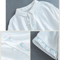 Load image into Gallery viewer, [Qing series] ★China style tops★ 4 colors cotton linen POLO neck white blue red orange
