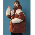 Load image into Gallery viewer, [Suikoishi Series] ★Winter coat★ Cotton coat outerwear 2color Unisex Men's Color scheme Coffee color Black
