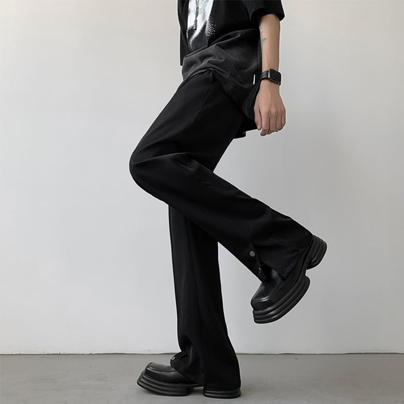 [YOULIN Series]★Pants★ Casual pants, unisex, men's, cool, black, black design, easy to match