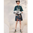 Load image into Gallery viewer, [YUEQIAO Series]★China Dress★ 4color Short Length Chinese Style Dress Crane Chinese Clothes Switching Cute
