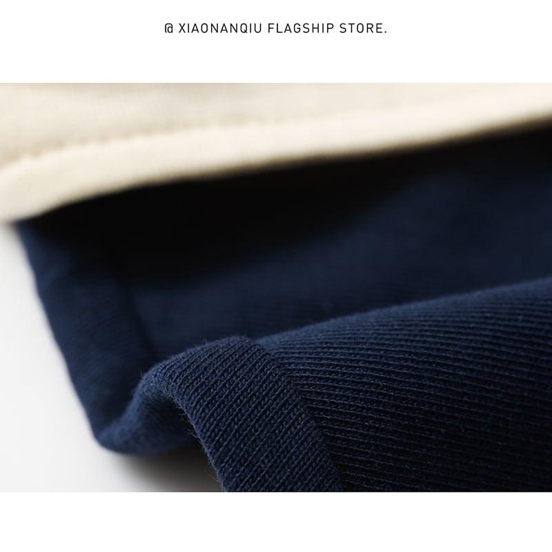 [Konamioka Series] ★POLO Shirt★ Tops Unisex Men's Color Scheme Casual Easy to Match Navy Blue