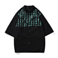 Load image into Gallery viewer, [YISHUO Series]★China style shirt★ Tops Unisex Men's Large size Letter pattern Black Black
