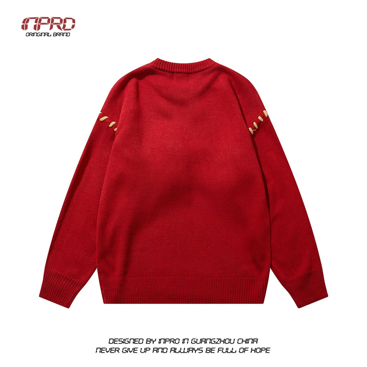 [INPRO Series]★Sweater★ 3color Tops Unisex Men's Black Beige Red Rabbit