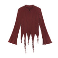 Load image into Gallery viewer, [Big Blue Dragon Series] ★China style tops★ Shirt, irregular, slimming, easy to match, wine red, red
