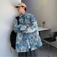 Load image into Gallery viewer, [Maanzui Series] ★Jacket★ Outerwear Unisex Men's Oil Painting Style Blue Green Blue Green Loose
