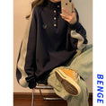 Load image into Gallery viewer, [BENGE Series] ★Tops★ 2color sweatshirt unisex men's color scheme gray navy
