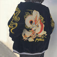 Load image into Gallery viewer, [Forever series]★China style outerwear★2color Black or red Dragon embroidered Dragon Dragon crest Stadium jacket Jacket Sukajan
