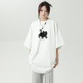 Gallery viewerに画像を読み込む, 【LIEQUシリーズ】★Tシャツ★ 3color トップス ゆったり 夏服 男女兼用 メンズ ネコ 猫 黒 白 合わせやすい
