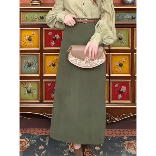 [Misslin Fashion Series]★Setup Order Single Item★ Shirt or Skirt Apricot Green Easy to match