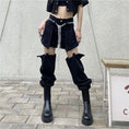 Load image into Gallery viewer, [Miyakoya Series] ★Casual Pants★ Bottoms Unique Fashion Retro Black Black SML XL
