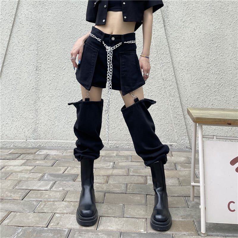 [Miyakoya Series] ★Casual Pants★ Bottoms Unique Fashion Retro Black Black SML XL