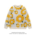 Load image into Gallery viewer, [Satoru Series]★Sweater★ 2color Unisex Men's Sunflower Sunflower Unisex Men's Women's Black White
