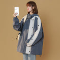 Load image into Gallery viewer, [Fujiman Series] ★Jacket★ Outerwear 3color Beige or Blue or Black Vertical Pattern Fashion Large Size
