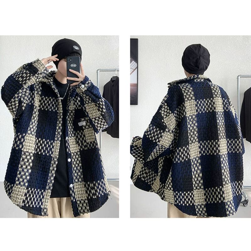 [PPG series] ★Jacket★ 2color outer plaid pattern unisex men's large size