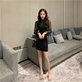 Load image into Gallery viewer, [Eighteen Impressions Series]★Cheongsam dress★ Slimming sexy black black SML short length Chinese style dress
