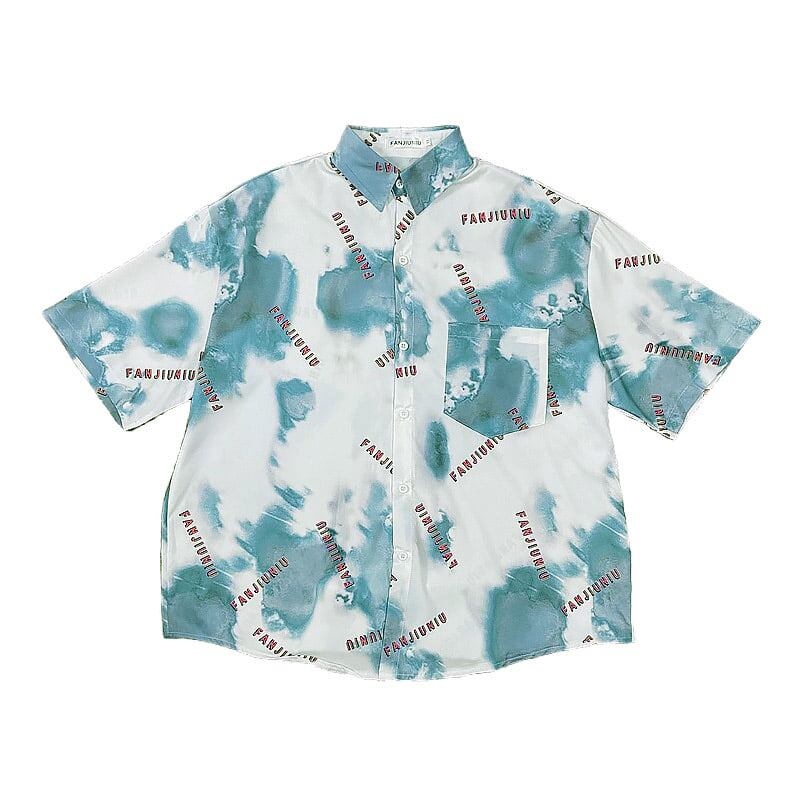 [Style Series]★Retro Shirt★ 2color Tops Print Street Harajuku Style Men's Unisex ML XL