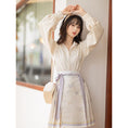 Load image into Gallery viewer, [Ike Summer --- Seitan Series] ★China Style Shirt★ 2color Chinese Clothes Improved Han Clothing Chinese Elements Cute Han Clothing Shirt Apricot White
