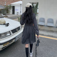 Load image into Gallery viewer, [XIAOCAI Series] ★One Piece★ Parka Dress, Slimming, Large Size, Fashion, Gray, Gray
