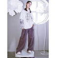 Load image into Gallery viewer, [Kokaisha --- Purple light radio series]★Casual pants★Bottoms Pants Easy to match Original Purple
