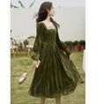 Load image into Gallery viewer, [Kasa Castle Series] ★One Piece★ Velvet Retro Green Green SML XL Party Wedding Date
