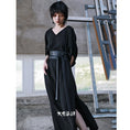 Load image into Gallery viewer, [Daiseiryusu Series] ★Belt★ Obi, Accessories, Decorations, Easy to match, PU Black, Plain, Simple
