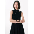 Load image into Gallery viewer, [Yang's Great Dream Series]★Chinese style dress★ Improved Chinese dress, Chinese clothes, slimming, long length, black, black summer clothes
