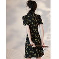 Load image into Gallery viewer, [YUEQIAO Series]★China Dress★ Improved Short Length Chinese Style Dress Chinese Clothes Cute Black Black
