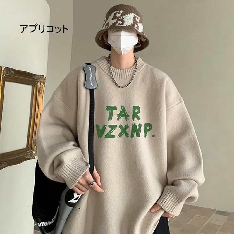 [Tiaota Series]★Sweater★ 9color Knit Tops Unisex Men's Simple Alphabet