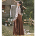 Load image into Gallery viewer, [Encounter Series]★Setup★ 2-piece set, shirt, hanging skirt, 2-piece set, coffee color, cute
