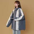 Load image into Gallery viewer, [Fujiman Series] ★Jacket★ Outerwear 3color Beige or Blue or Black Vertical Pattern Fashion Large Size
