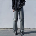 Load image into Gallery viewer, [YOULIN Series] ★Denim pants★ 2color bottoms, pants, unisex, men's, slimming, unique, easy to match
