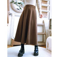 Load image into Gallery viewer, [Old Monster---Rachikuri Series] ★China style skirt★ Bottoms Lasha plain thick autumn/winter clothes brown
