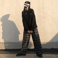 Load image into Gallery viewer, [Demon King Series]★Gaucho Pants★ Trousers Bottoms Plaid Pattern ML High Waist Slimming Retro Casual
