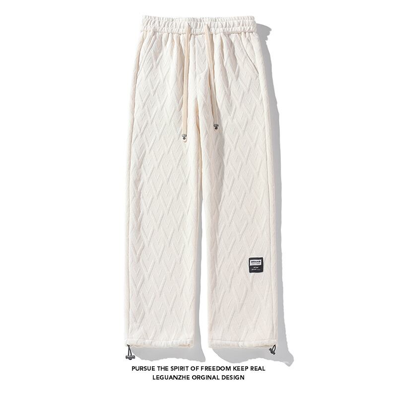 [BIGEMAN Series] ★Casual Pants★ 2color Bottoms Trousers Unisex Men's Easy to match Black Beige Large size