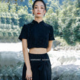 Load image into Gallery viewer, [Daiseiryusu Series] ★Chinese style T-shirt★ Tops Chinese clothing original mini length sexy black black
