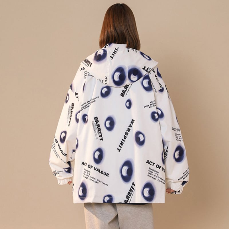 [Fujiman Series] ★Jacket★ 2color outerwear unisex men's graffiti black white hooded unique