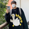 Load image into Gallery viewer, [Tetsusho Series] ★Sweater★ Knit Tops Unisex Men's Black Cartoon Animal Pattern
