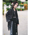 Load image into Gallery viewer, [Old Monster --- Rabbit Series] ★China style happi coat★ Tops Chiffon Thin Black Black Summer clothes Easy to match
