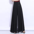 Load image into Gallery viewer, [Chubanlan Series]★China style pants★ Gaucho pants chiffon high waist black black large size
