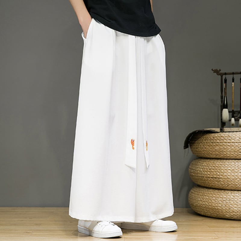 [Small Trouble Series]★China Style Pants★ 5color Bottoms Unisex Men's Large Size Gaucho Pants