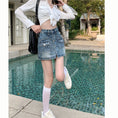 Load image into Gallery viewer, [CHUNUO Series] ★Denim Skirt★ 2color Bottoms Fashion Mini Length Skirt Sexy Cute
