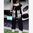 Load image into Gallery viewer, [Available Series] ★Casual Pants★ Alphabet Pants Bottoms Unisex Men's Black Black Elastic Waist
