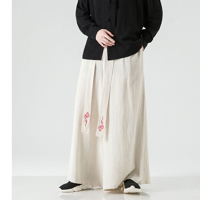 [JUNYI Series]★China style pants★ 2color bottoms casual pants unisex men's large size cotton linen loose