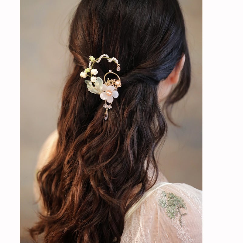 [Ma series] ★China style hair ornament★ Hairpin 1 piece Ladies accessories Lily of the Valley Lily of the Valley Flower Cute