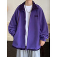 Load image into Gallery viewer, [ZUOFEILI series] ★Jacket★ 3color fleece outerwear unisex men's beige black purple
